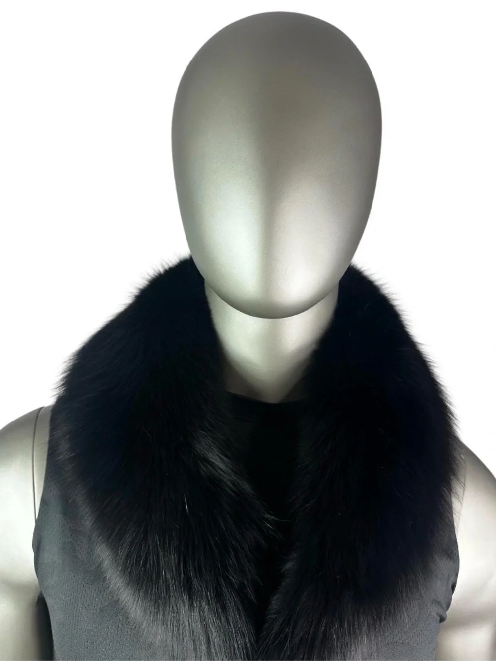 Men’s BLACK FOX Collar, 30” L, Certified Vintage Fur